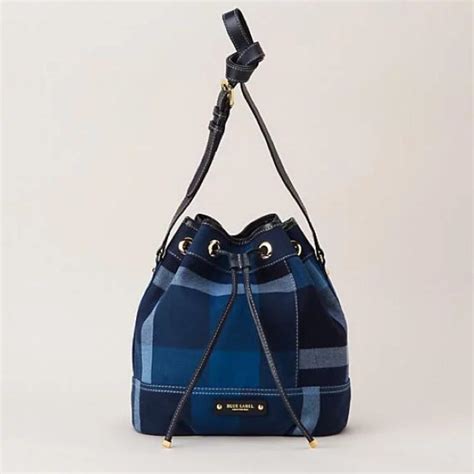 burberry blue label black bucket bag|vintage burberry blue label bag.